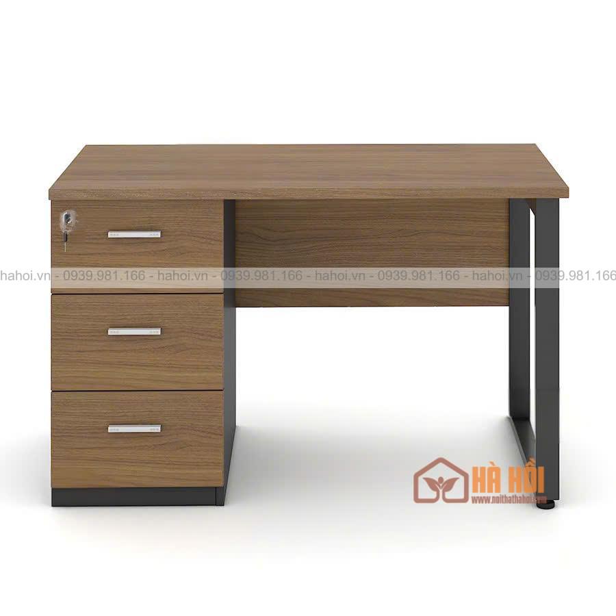 Bàn làm việc chân sắt liền hộc BLV13