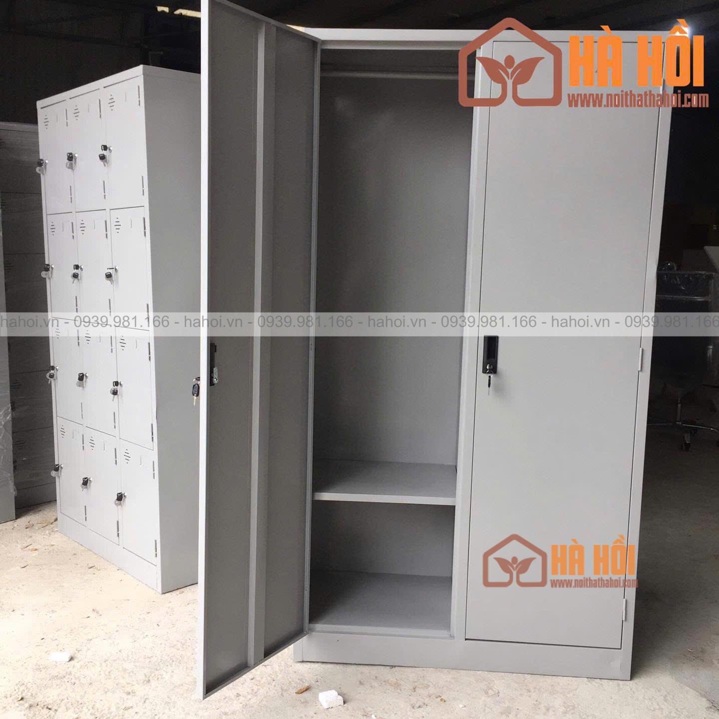 Tủ sắt quần áo 2 cánh QAS01 - Ảnh 3