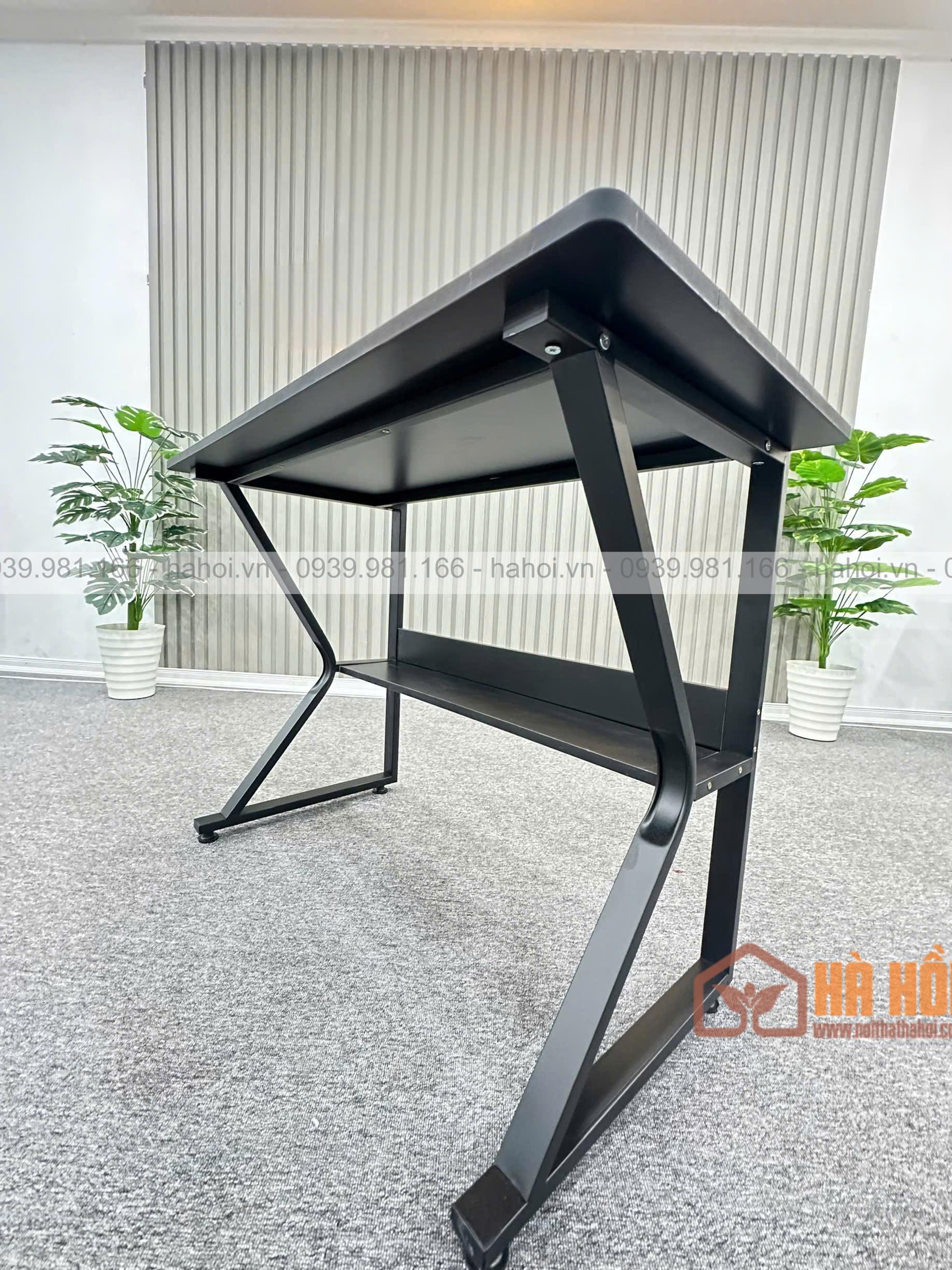 Bàn gaming chữ K có giá sách - Ảnh 3