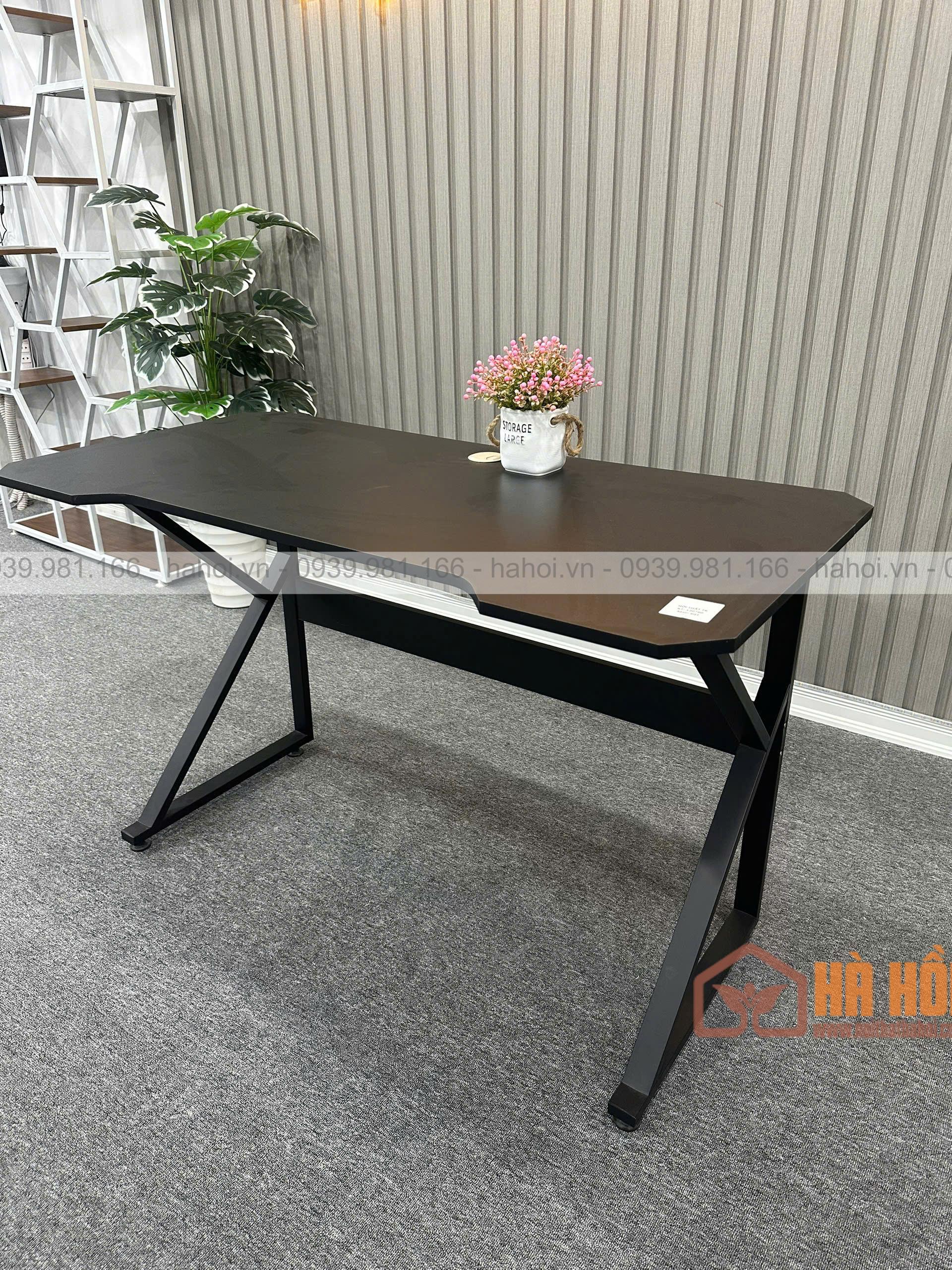 Bàn gaming chữ K có giá sách - Ảnh 2
