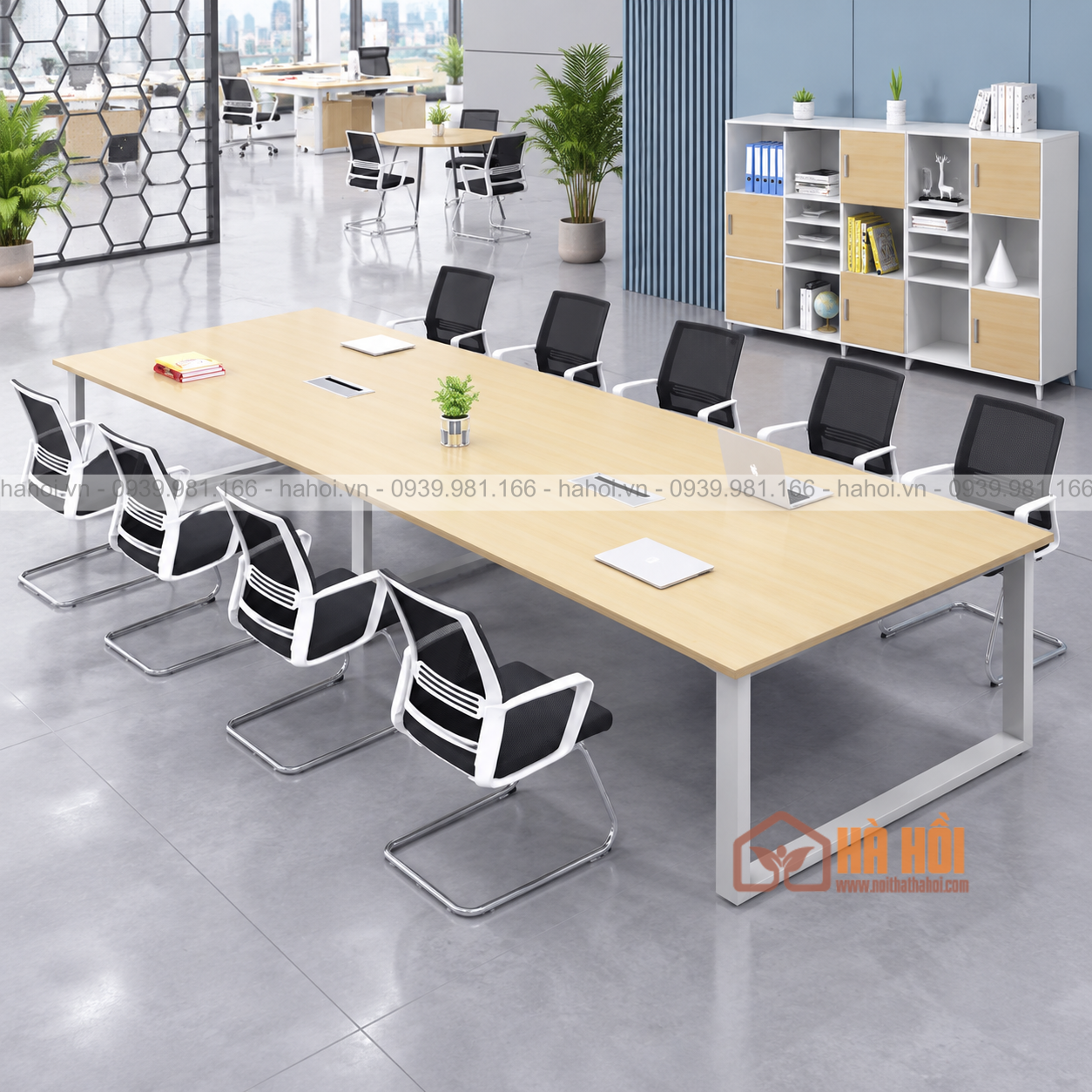 Bàn họp chân sắt 3m2 BHS9-03 - Ảnh 3