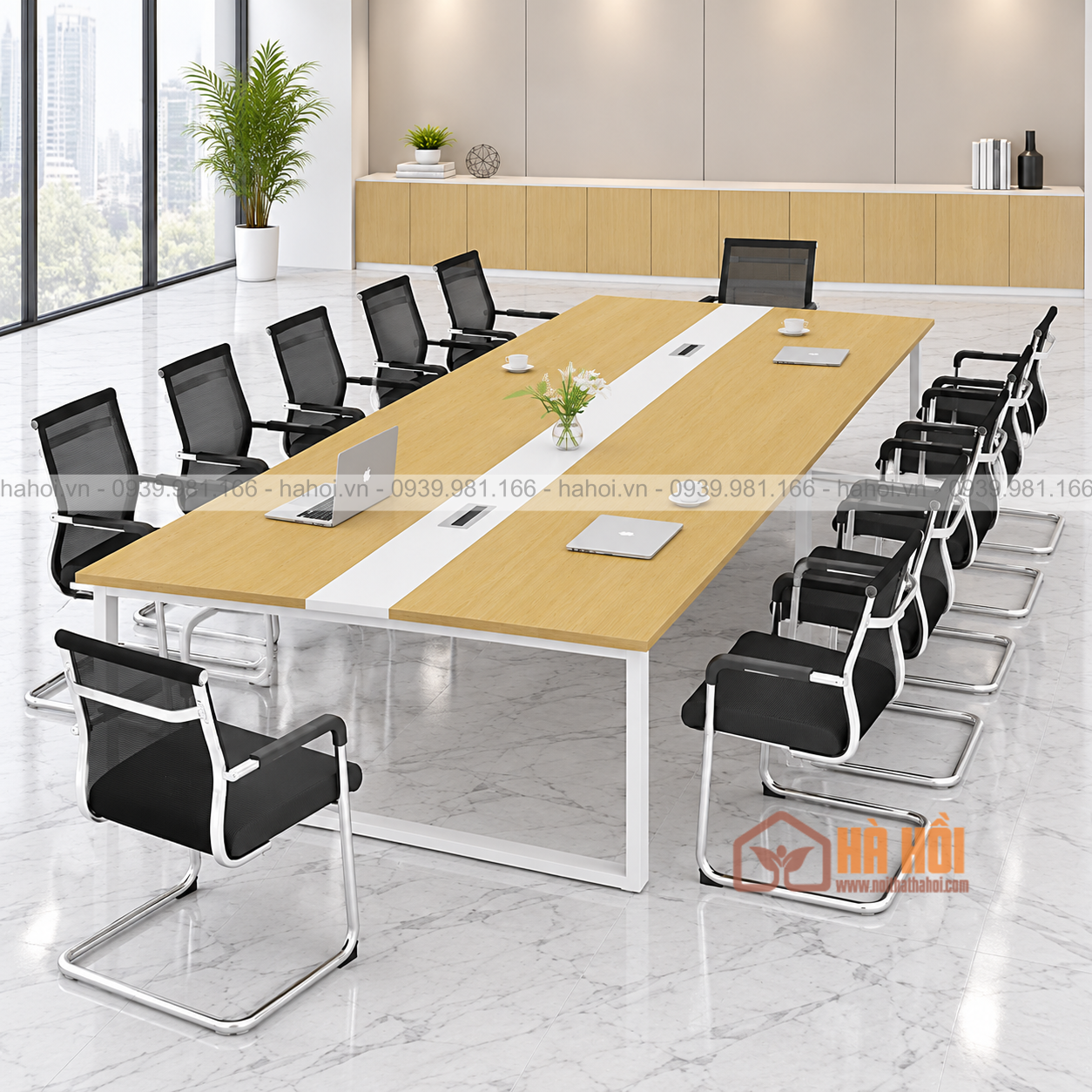 Bàn họp chân sắt 2m4 BHS11-03