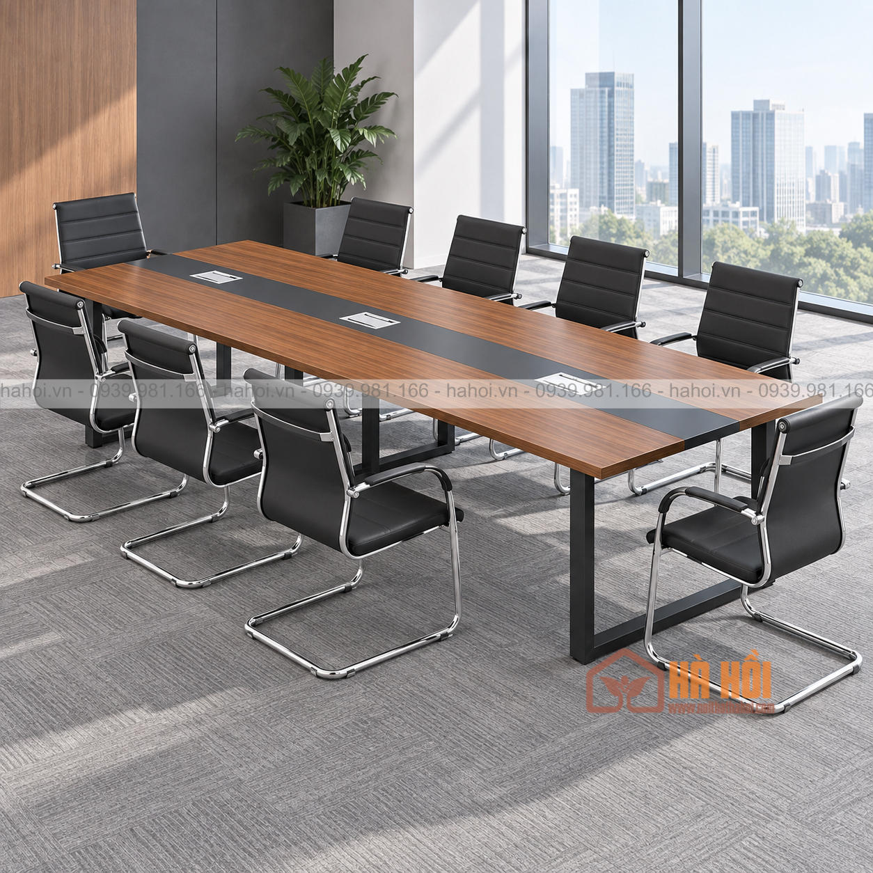 Bàn họp chân sắt 2m4 BHS11-01 - Ảnh 3