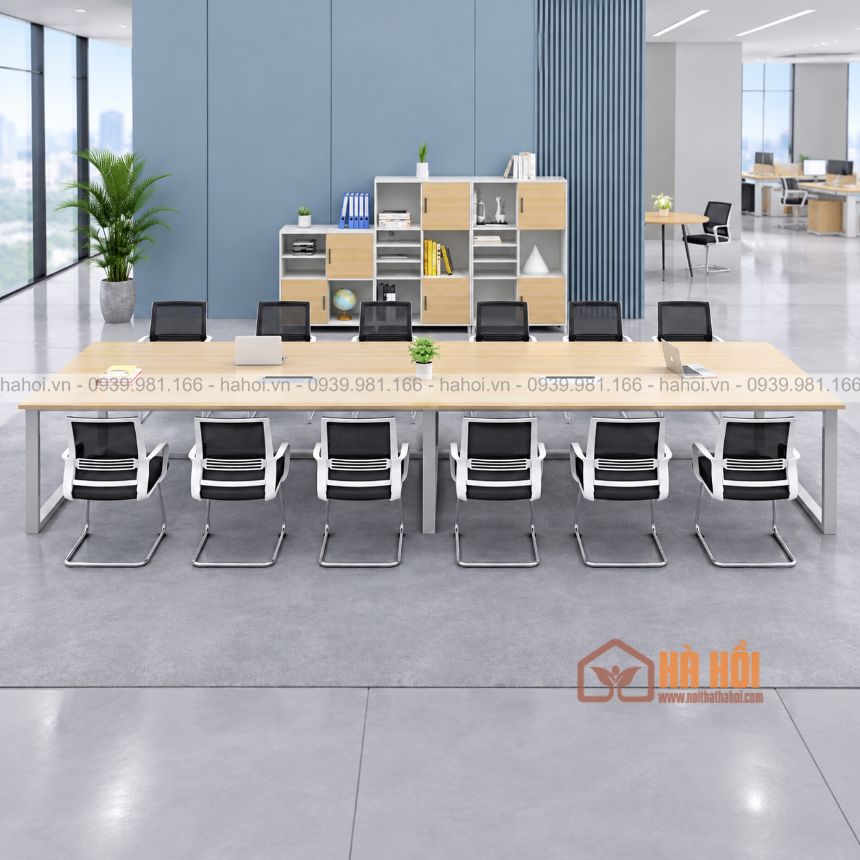 Bàn họp chân sắt 3m2 BHS9-03 - Ảnh 2