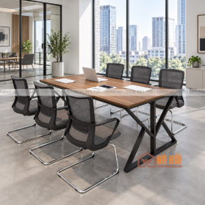 Bàn họp chân sắt 2m4 BHS10