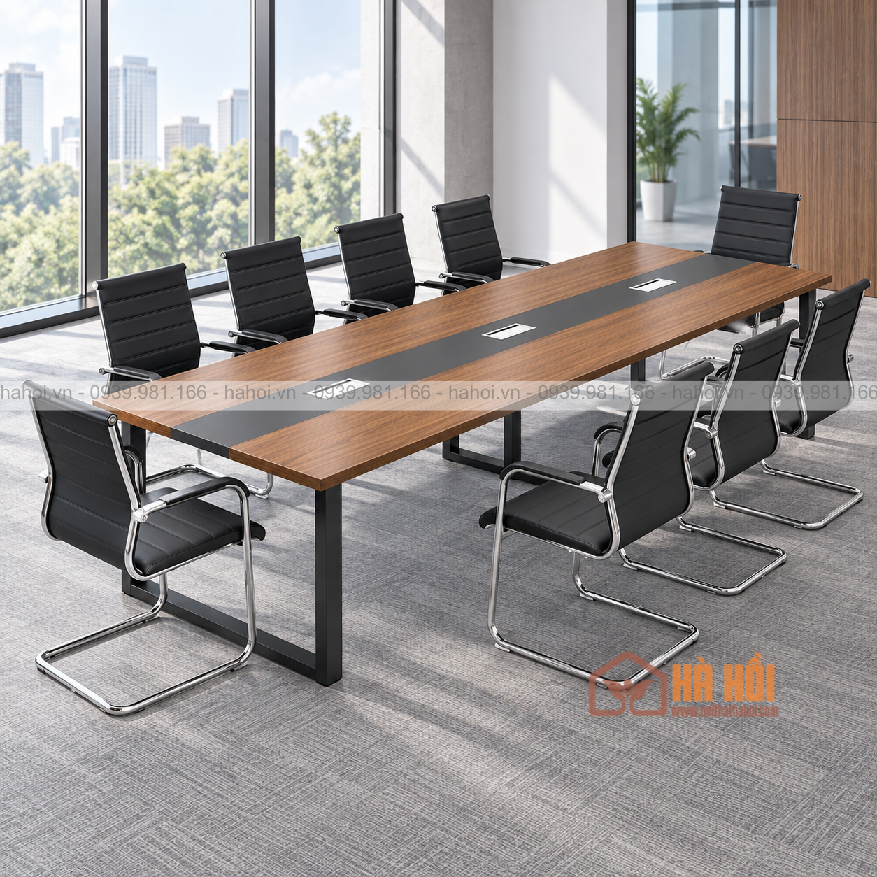 Bàn họp chân sắt 2m4 BHS11-01