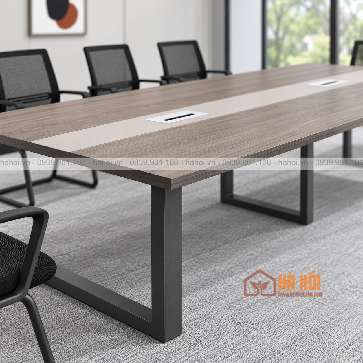 Bàn họp chân sắt 2m4 BHS11-04 - Ảnh 4