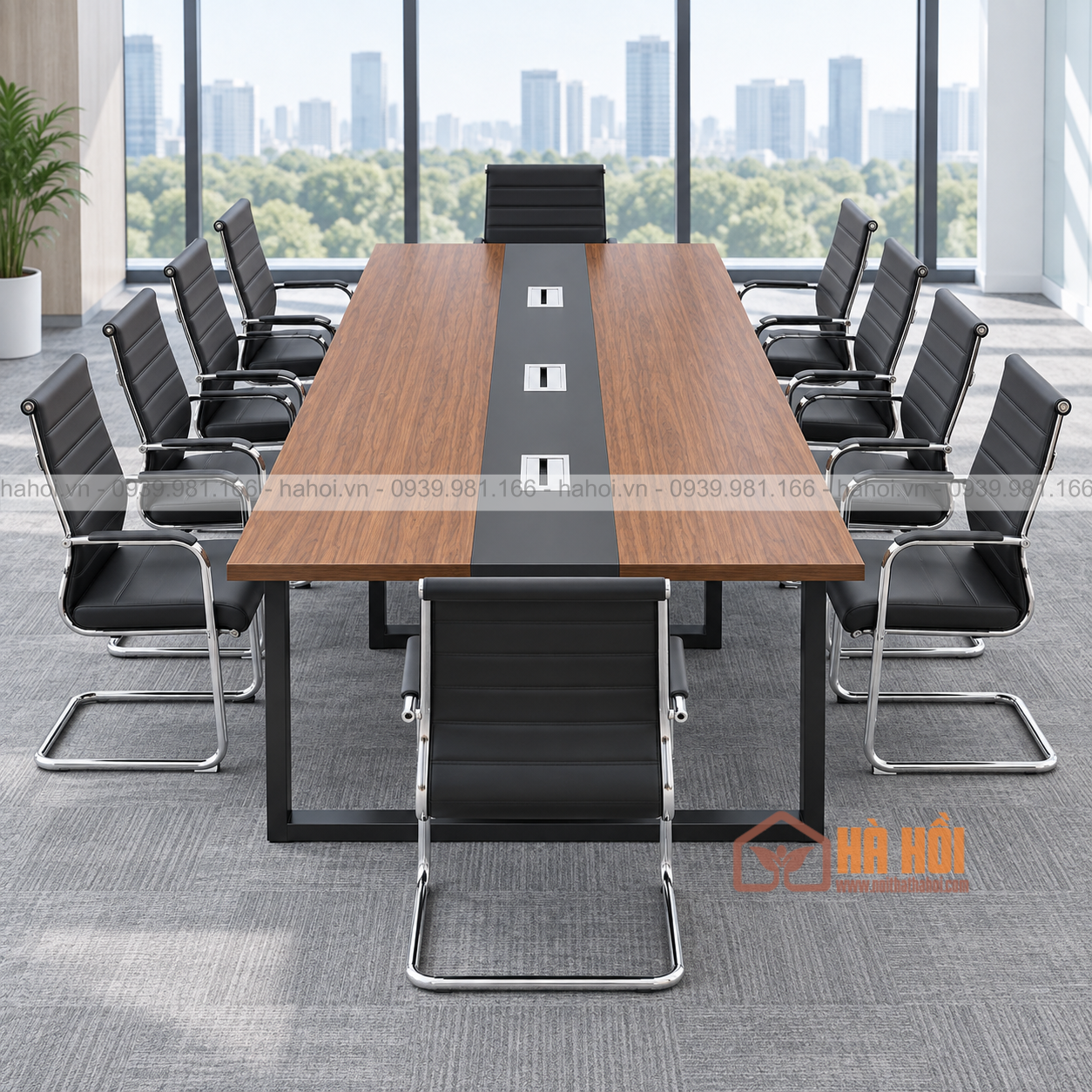 Bàn họp chân sắt 2m4 BHS11-01 - Ảnh 2