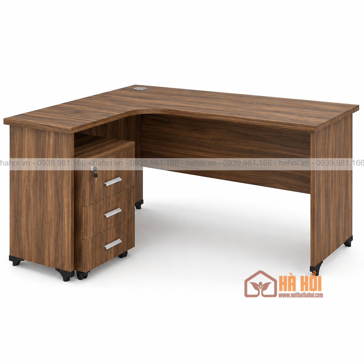 Bàn làm việc chữ L 1m4 hiện đại BVP18 - Ảnh 3