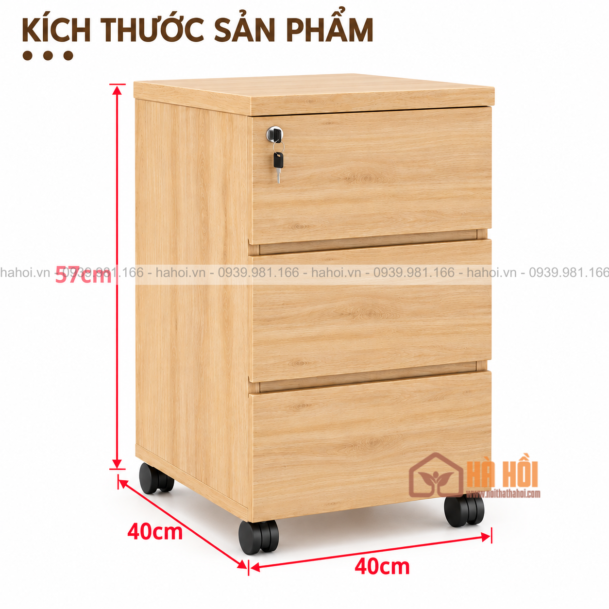 Hộc tủ di động HTL1-4 - Ảnh 3