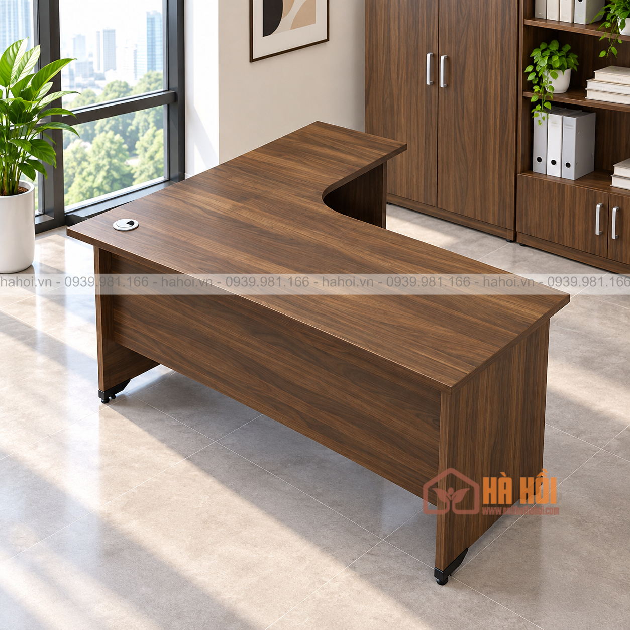 Bàn làm việc chữ L 1m4 hiện đại BVP18 - Ảnh 2