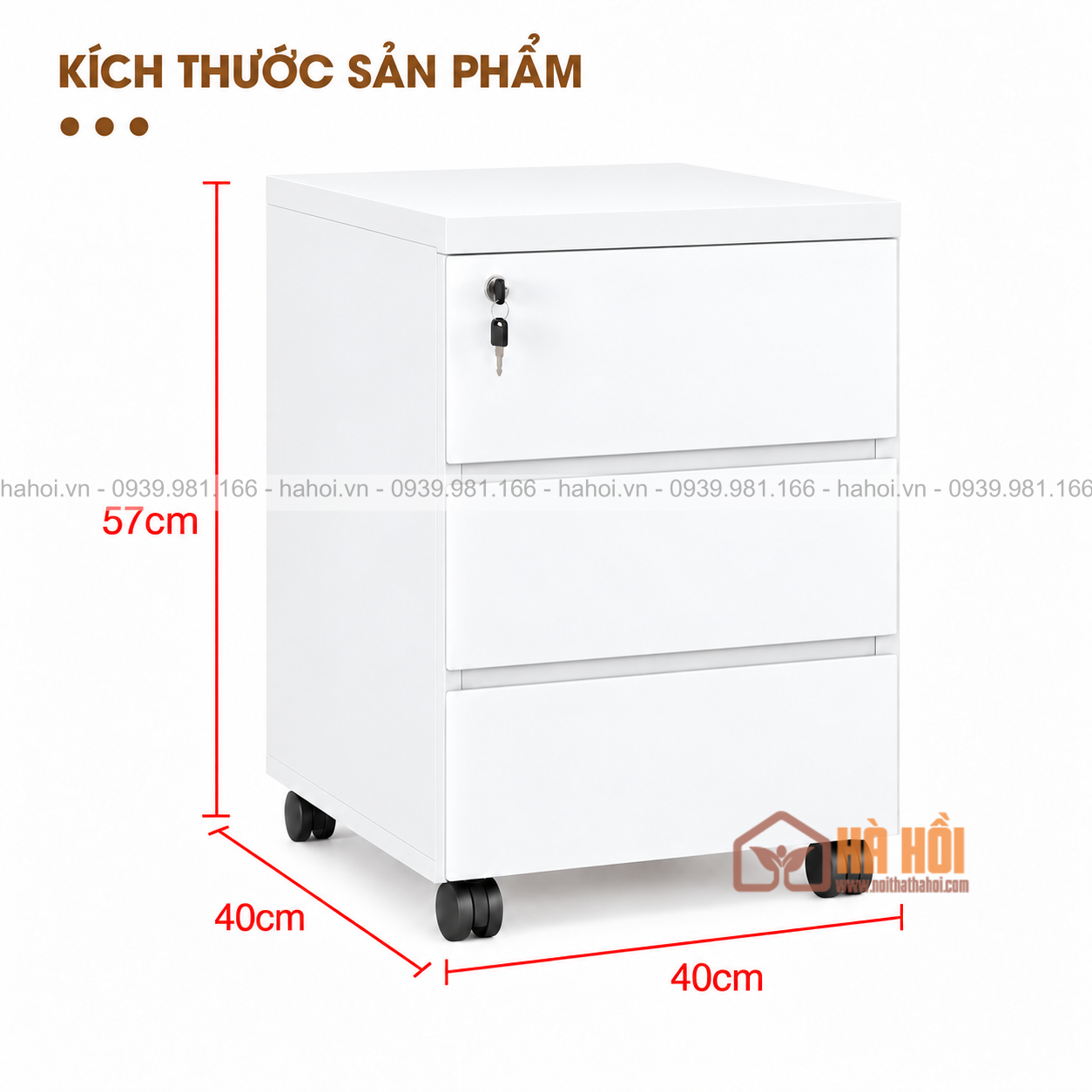 Hộc tủ di động HTL1-3 - Ảnh 3